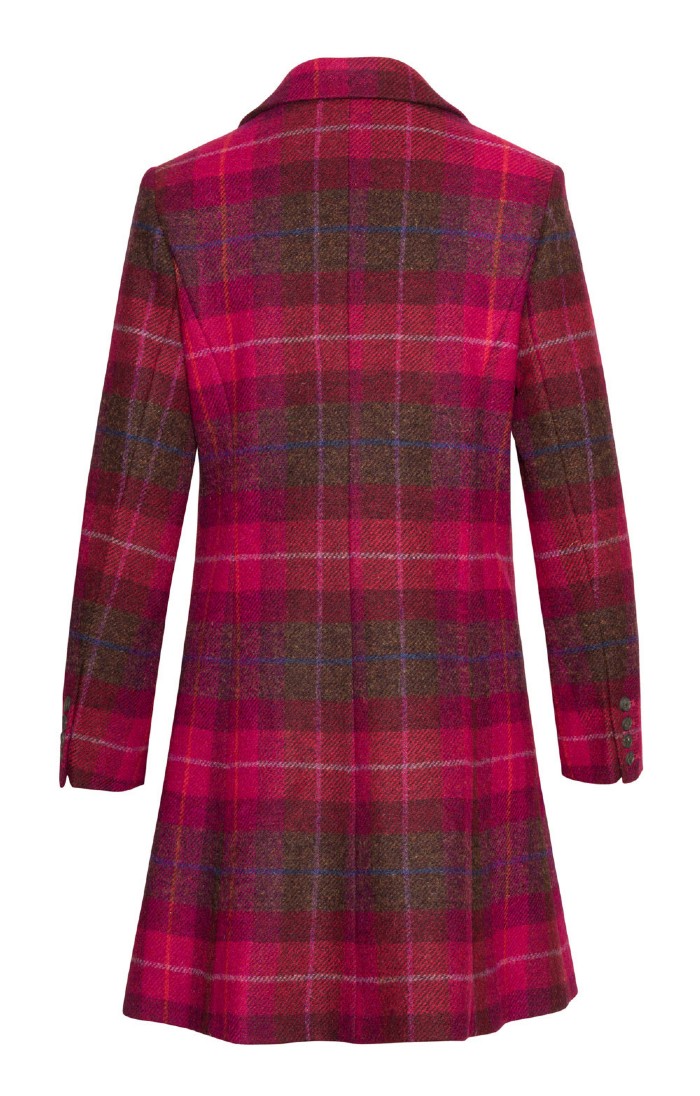 Catherine Belted Swing Coat, Blue Red Harris Tweed Check : Harris Tweed  Shop, Buy authentic Harris Tweed from Scotland.