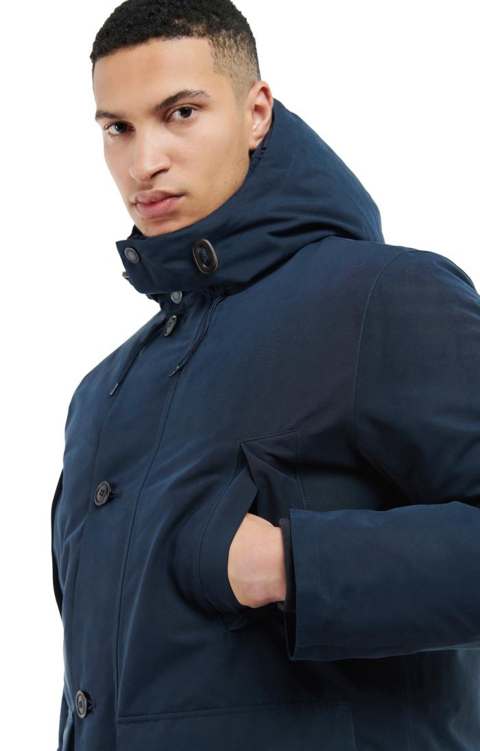 mens navy parka jacket