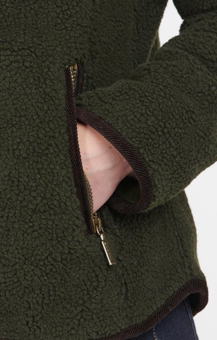 Olive green fleece jacket on sale women's