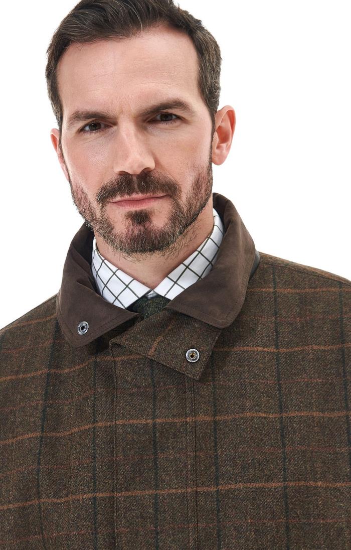 Barbour wool jacket mens Brown on sale