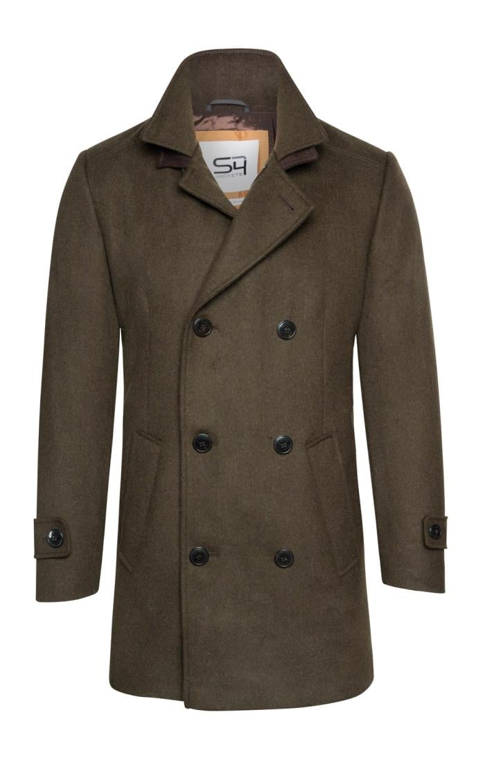 Olive double sale breasted coat