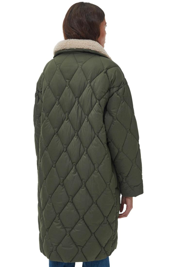 Ladies green barbour quilted jacket best sale