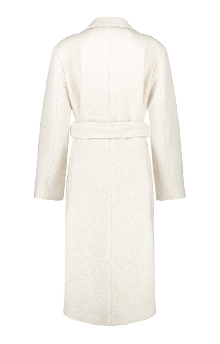 White boucle clearance coat