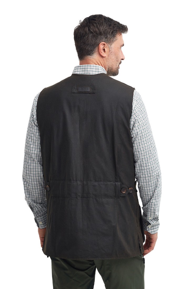 Barbour wax gilet mens best sale