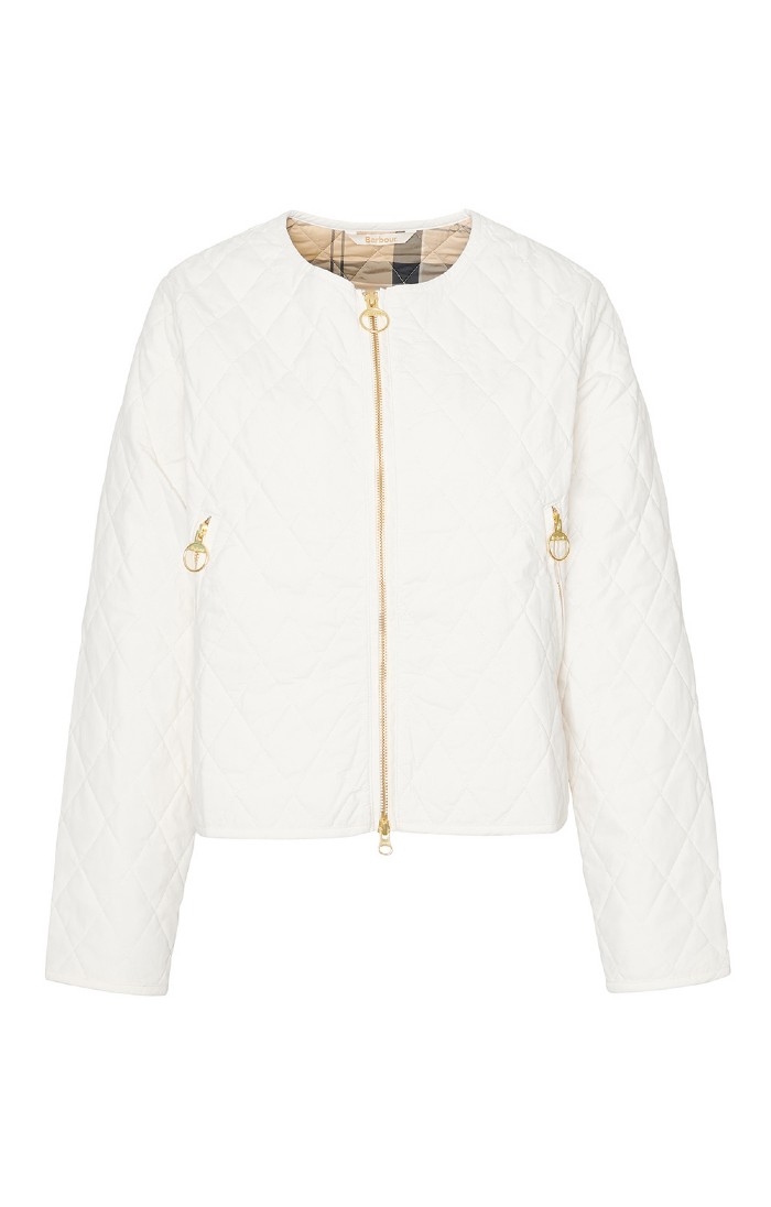 Ladies white quilted jacket hotsell