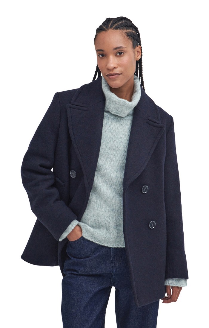 Ladies Barbour Ingrid Wool Peacoat House of Bruar