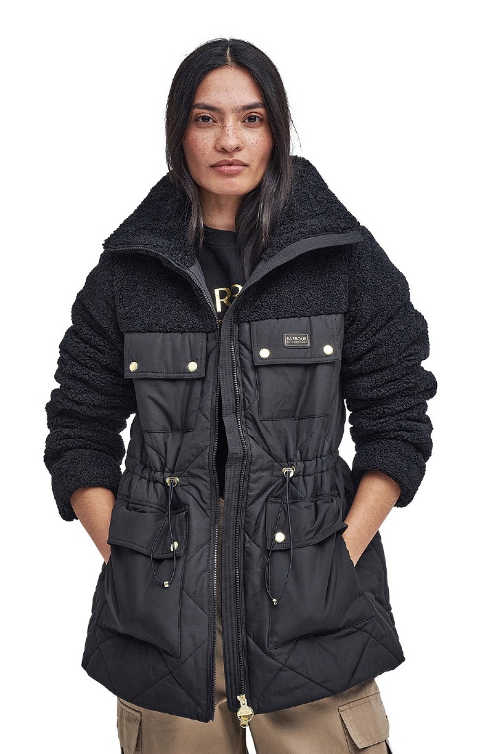 Ladies Barbour International Jemison Quilted Jacket Black House of Bruar