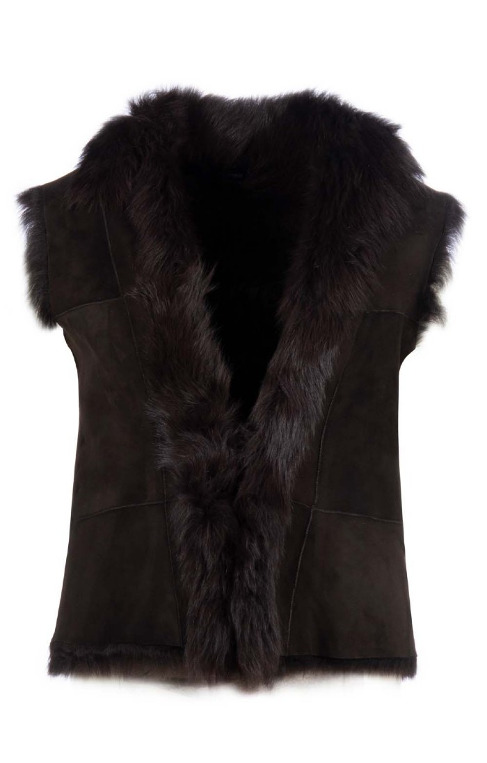 lambskin gilet