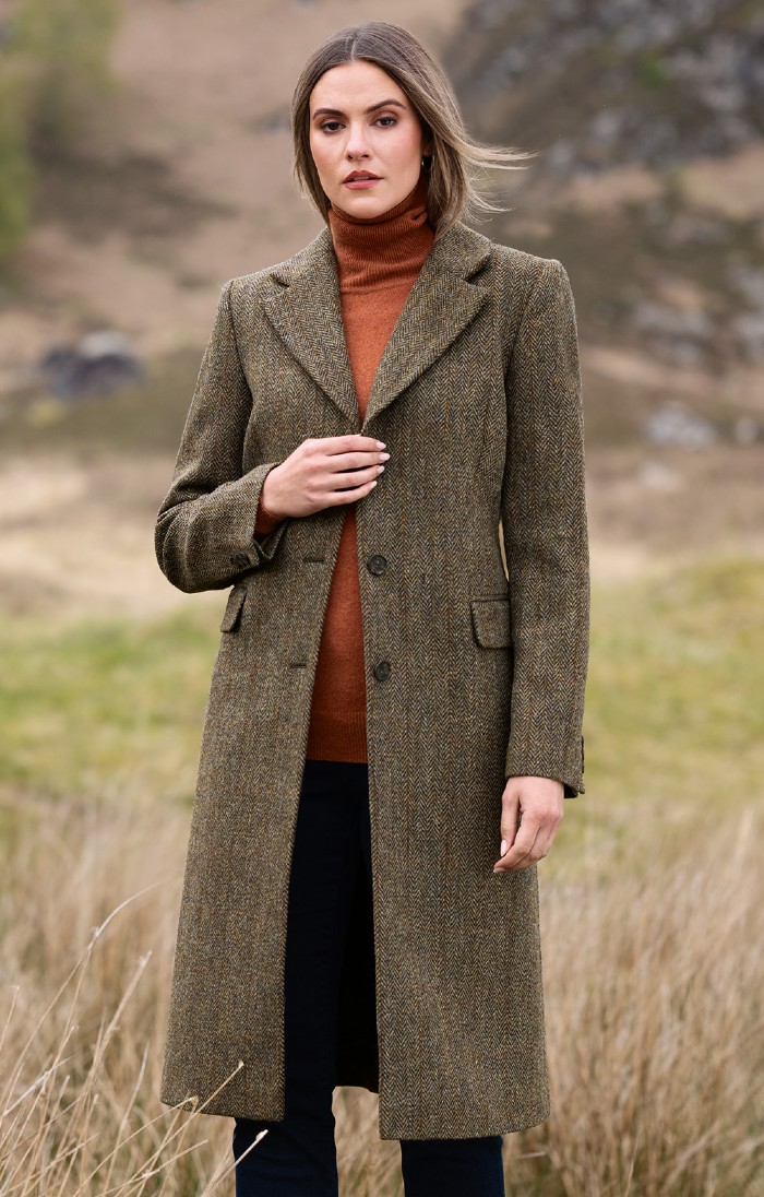 Ladies Harris Tweed College Coat