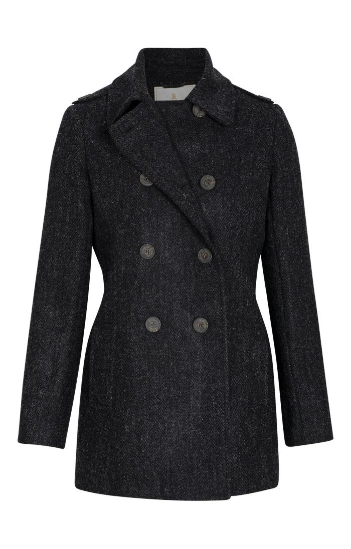 herringbone peacoat women's