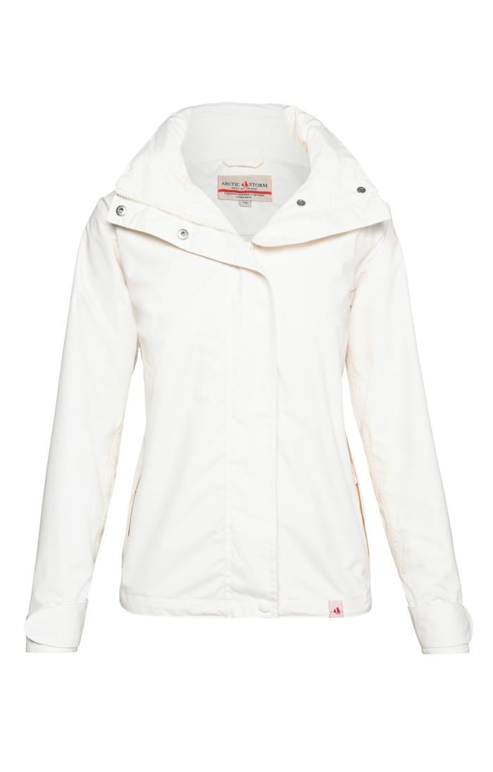 Ladies cream cheap waterproof jacket