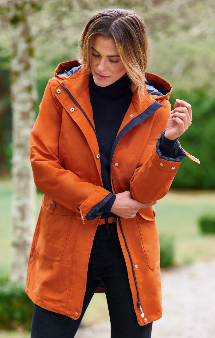 Burnt orange jacket ladies on sale