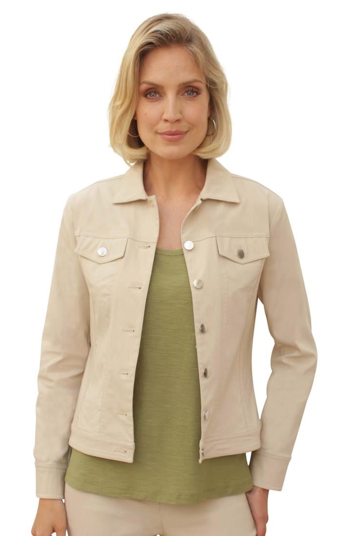 Snugg Fit Full Sleeve Ladies Olive Green Cotton Denim Jacket at Rs  325/piece in Delhi