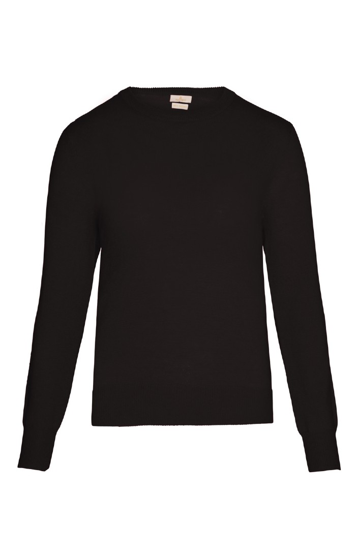 Ladies Munrospun Merino Cashmere Crew Neck Jumper