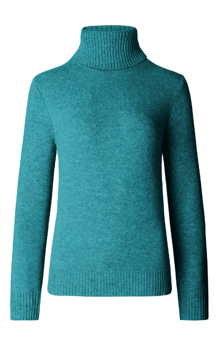 Ladies Lambswool Roll Neck Jumper Green House Of Bruar