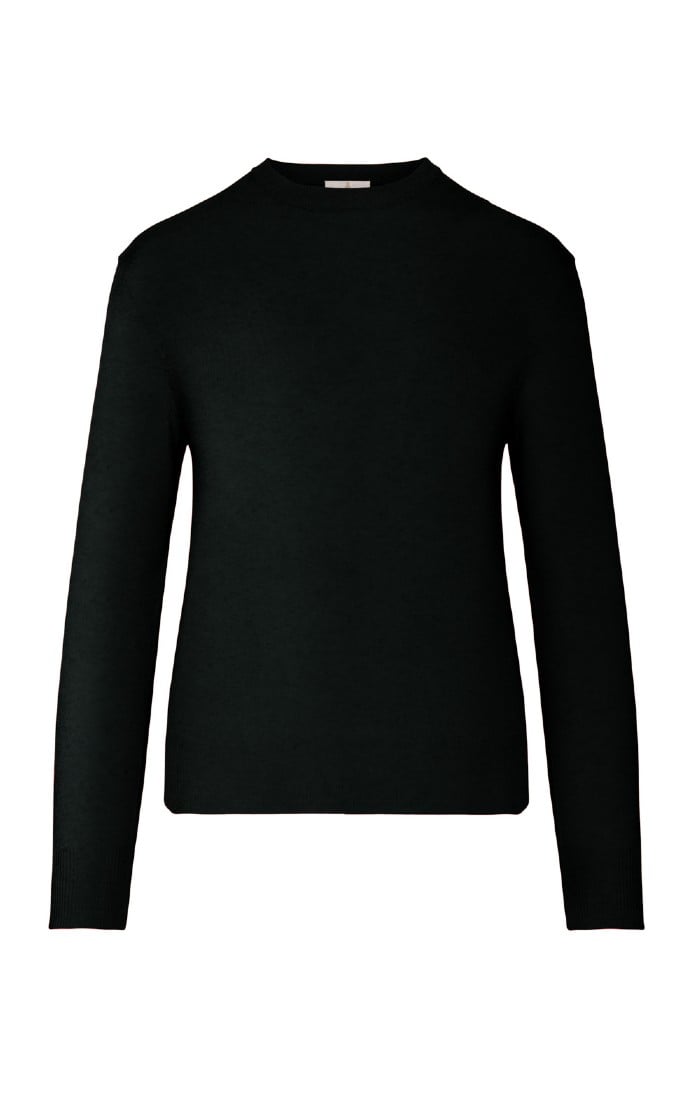 Ladies Merino Crew Neck Jumper, Black - House of Bruar