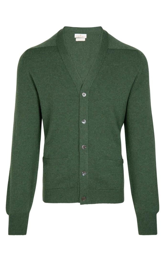 Barrie V-neck cashmere cardigan - Green
