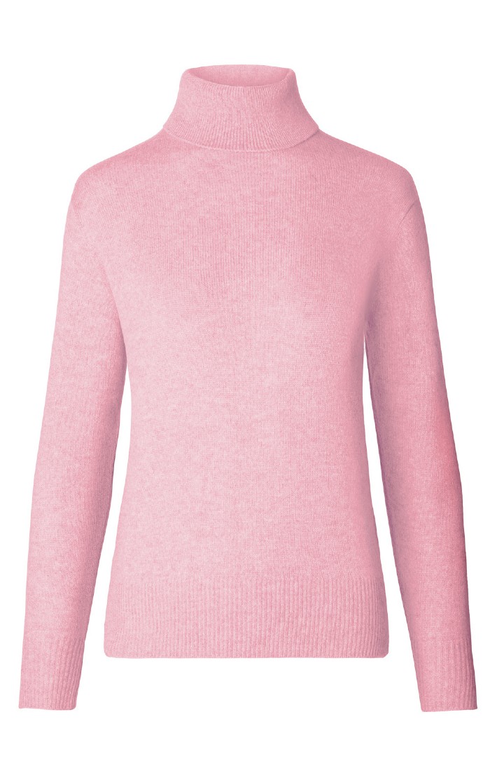 Light pink hotsell roll neck jumper