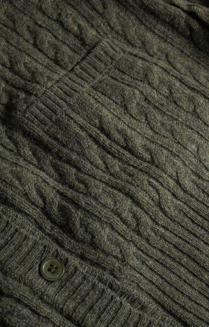 Country Lambswool Cable Cardigan - House of Bruar