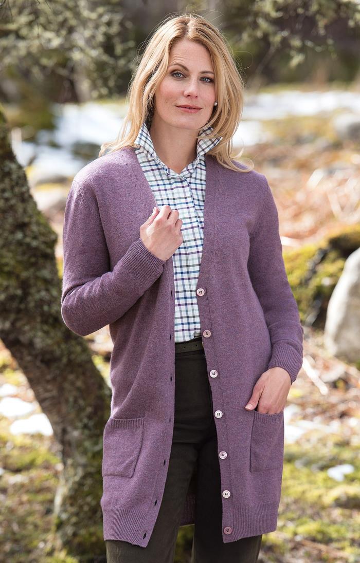 Ladies purple cardigan hotsell