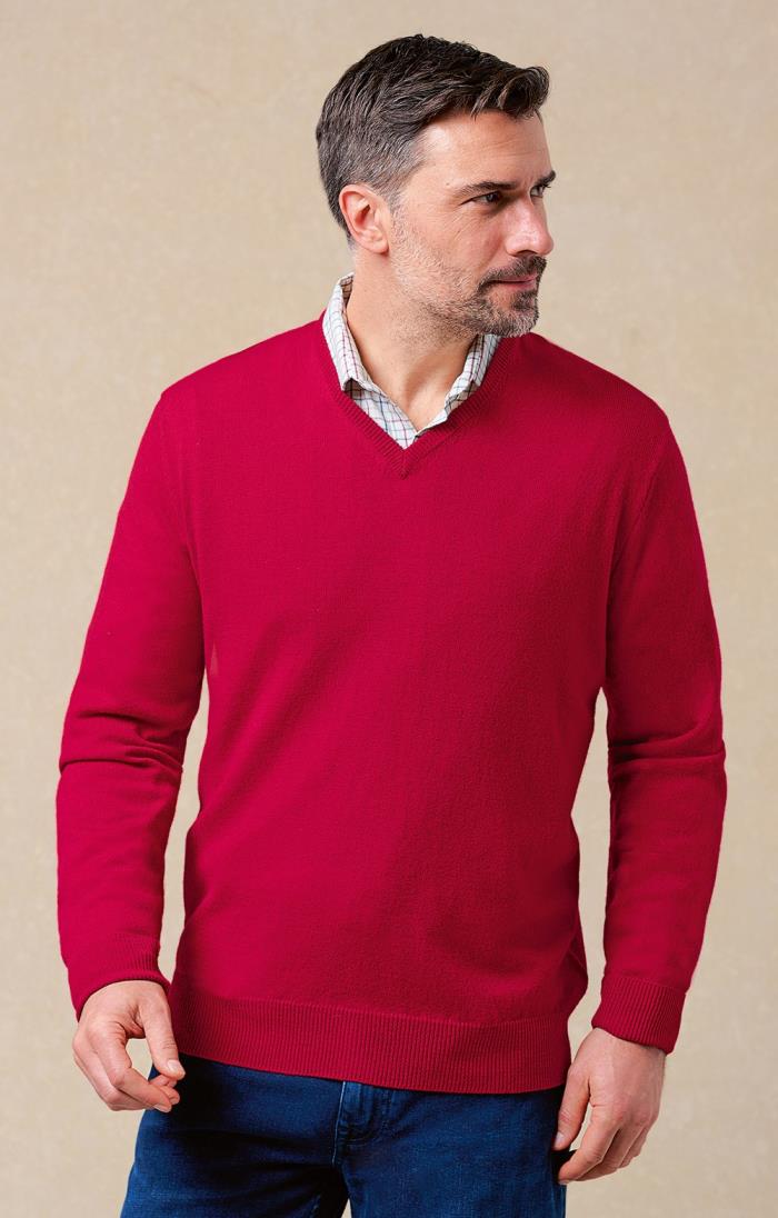 Mens Merino V Neck - House of Bruar