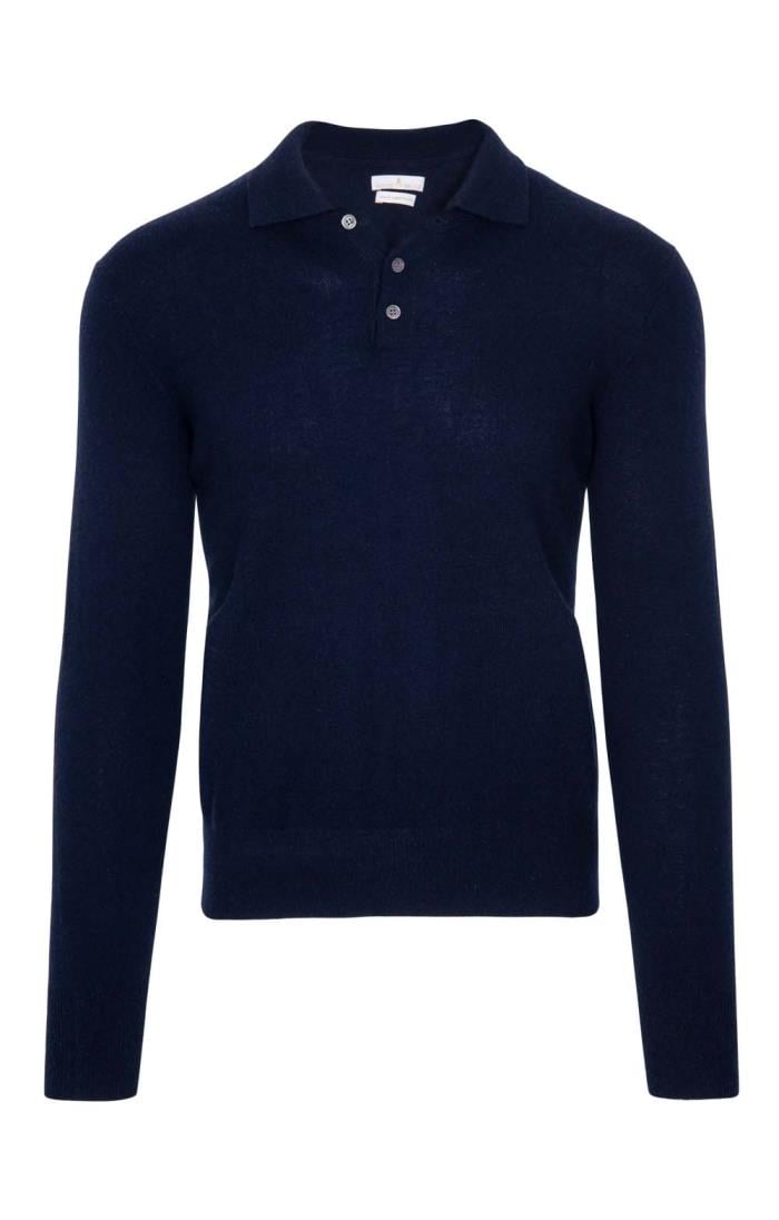 Mens Cashmere Polo Shirt - House of Bruar