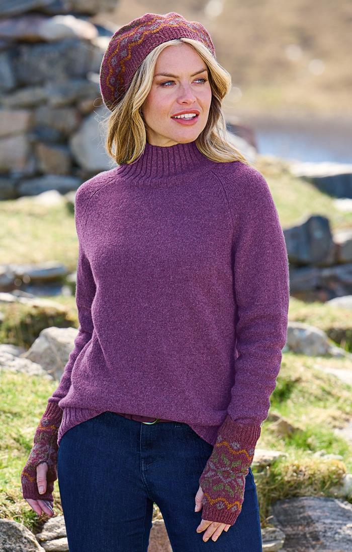 Ladies Munrospun Shetland Roll Neck - House of Bruar