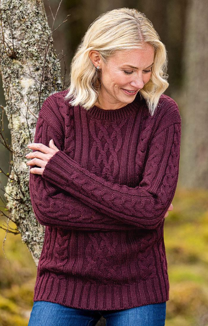 Ladies' Aran Knitwear | Aran Jumpers & Cardigans | House of Bruar