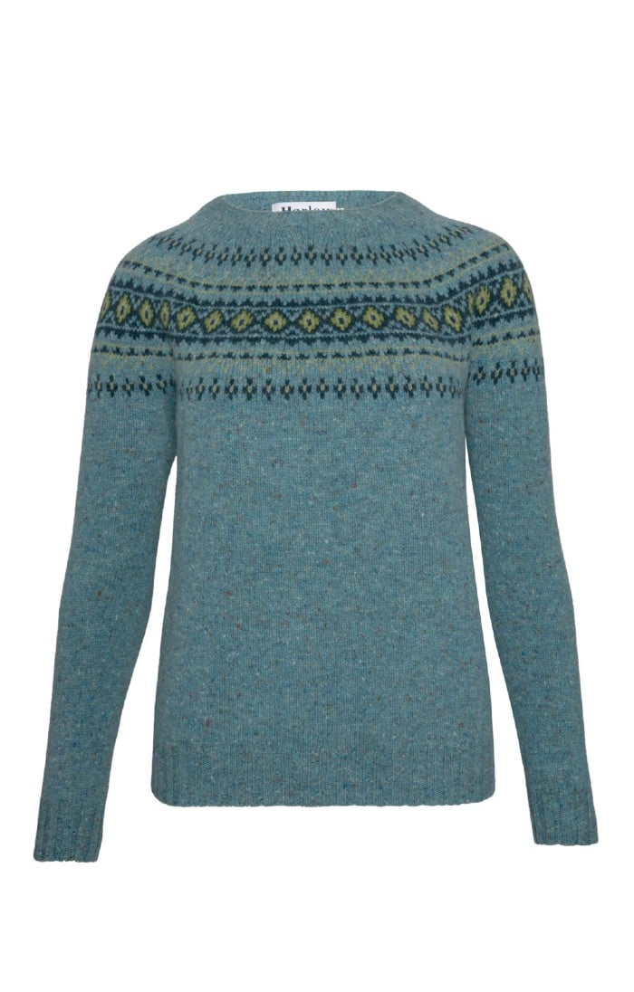 Ladies Lambswool Fairisle Crew Neck Jumper - House of Bruar