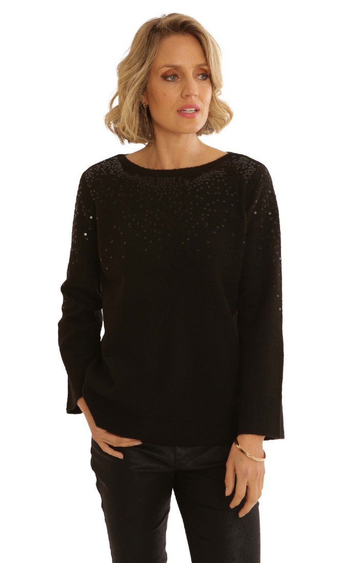 Ladies sequin jumper best sale