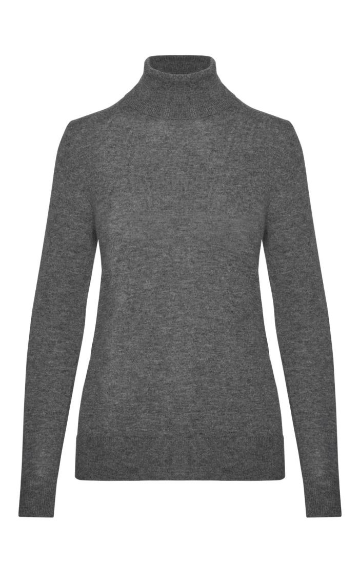 Ladies Munrospun Merino & Cashmere Roll Neck - House of Bruar