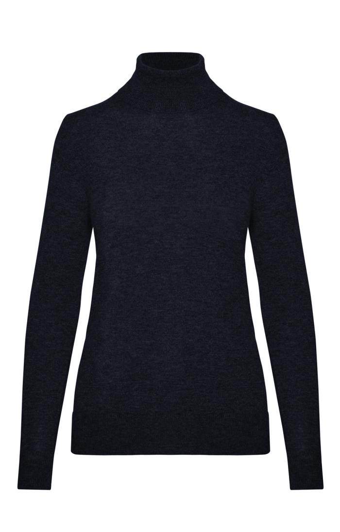 Ladies Munrospun Merino & Cashmere Roll Neck - House of Bruar