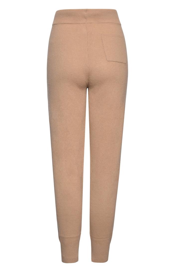 Ladies Cashmere Joggers Pants in Camel brown