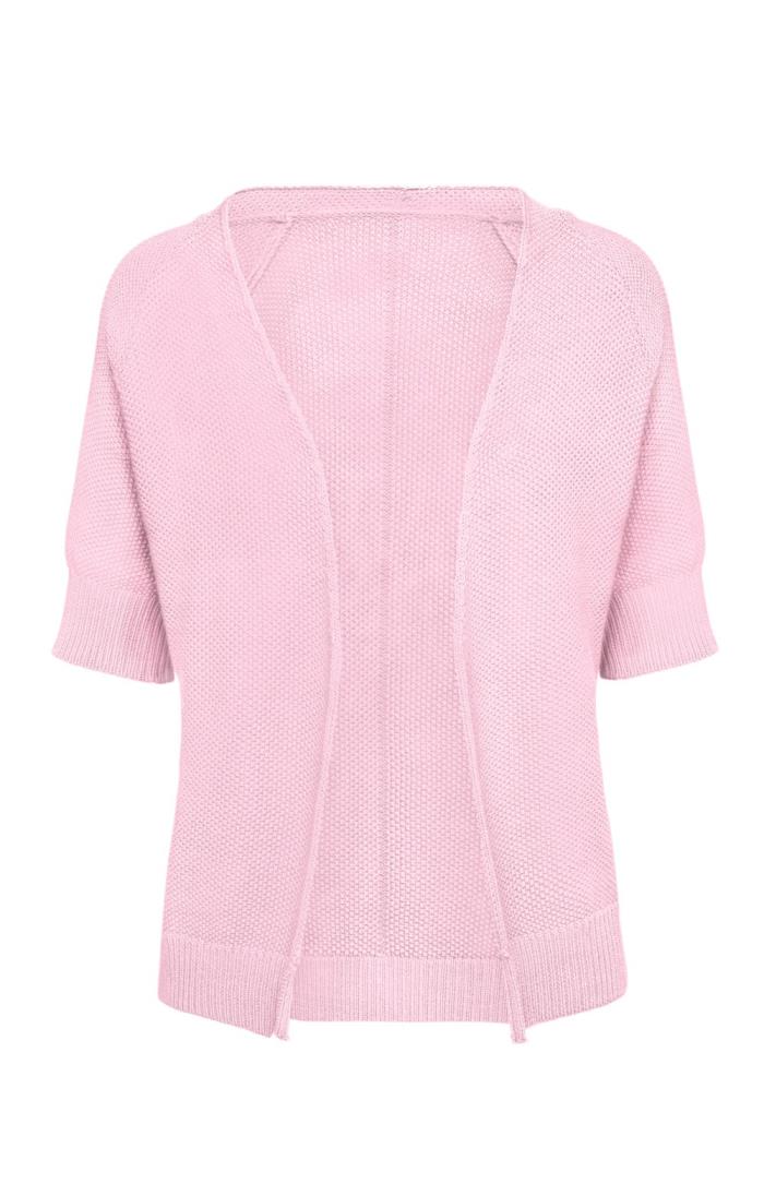 Light pink 2025 short sleeve cardigan