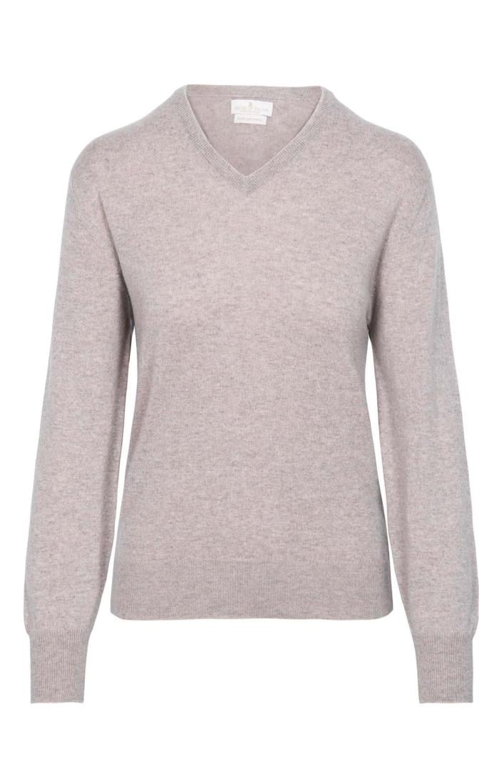 Ladies 2 Ply Cashmere V Neck - House Of Bruar