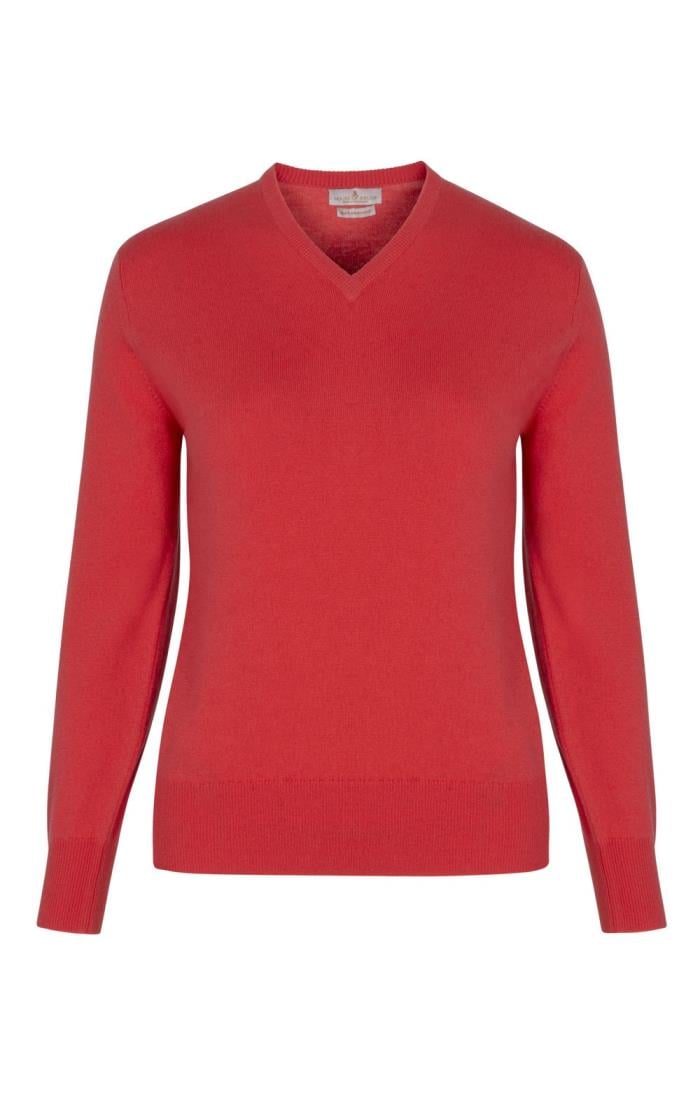 Ladies 2 Ply Cashmere V Neck - House of Bruar