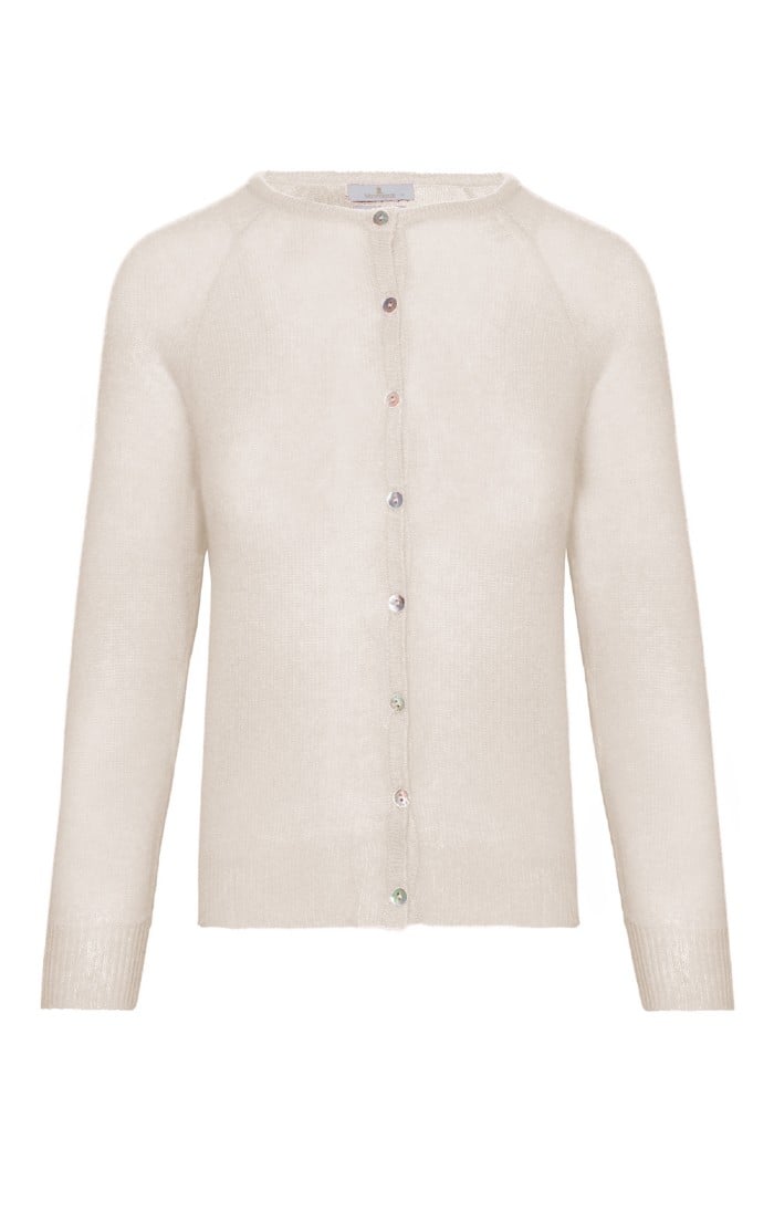 Ladies Gauzy Cashmere Cropped Cardigan - House of Bruar