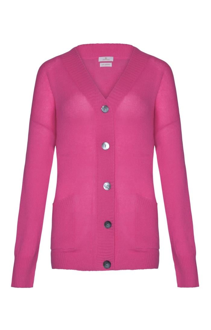 Ladies Cashmere Boyfriend Cardigan - House of Bruar