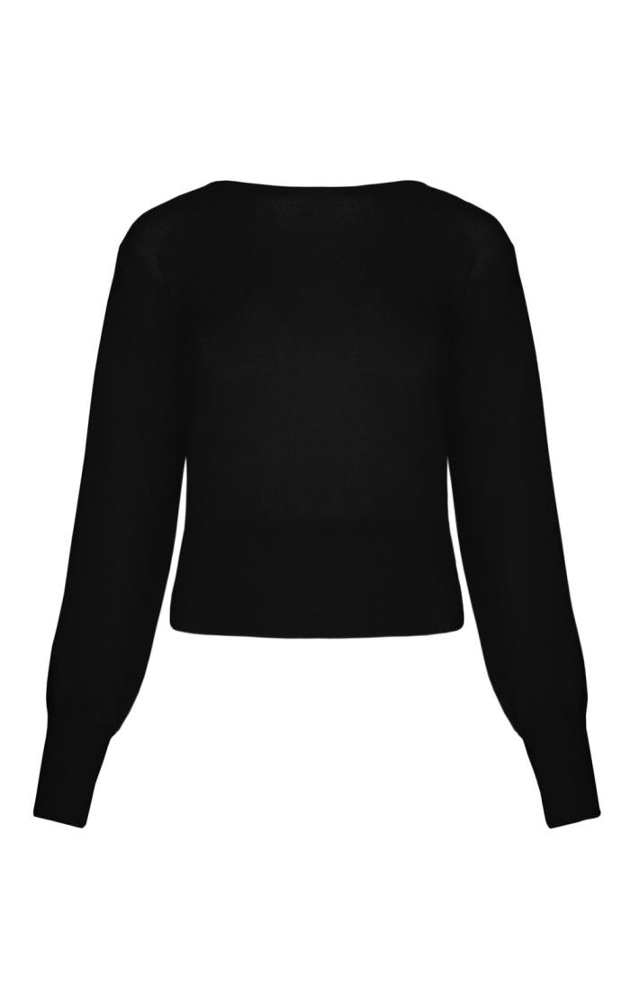 Balloon sleeve hot sale cropped sweater