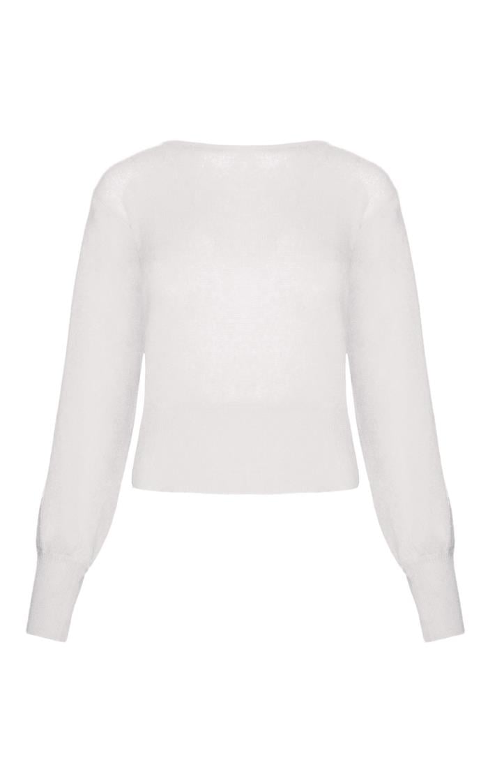 Ladies Gauzy Cashmere Balloon Sleeve Sweater - House of Bruar