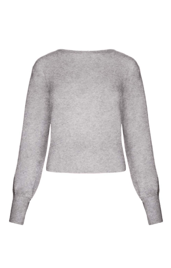 Frame 100% Cashmere Puff Sleeve discount Sweater Coffee