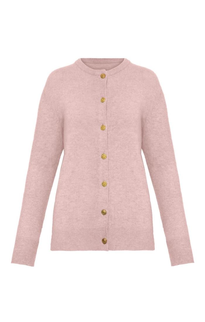 Ladies Cashmere Crew Neck Cardigan - House of Bruar