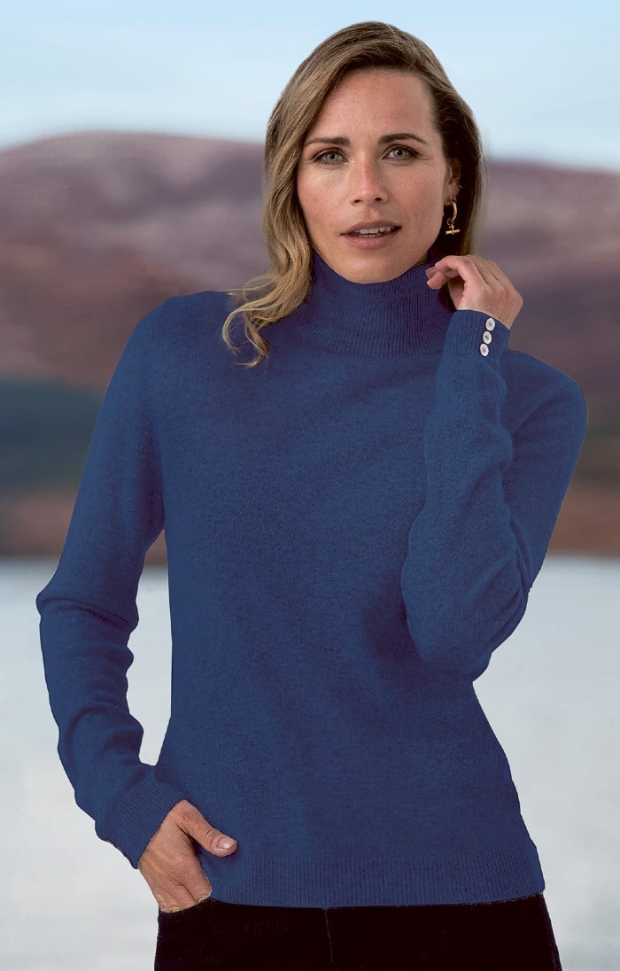 Ladies Cashmere Roll Neck | Ladies' Knitwear | House Of Bruar