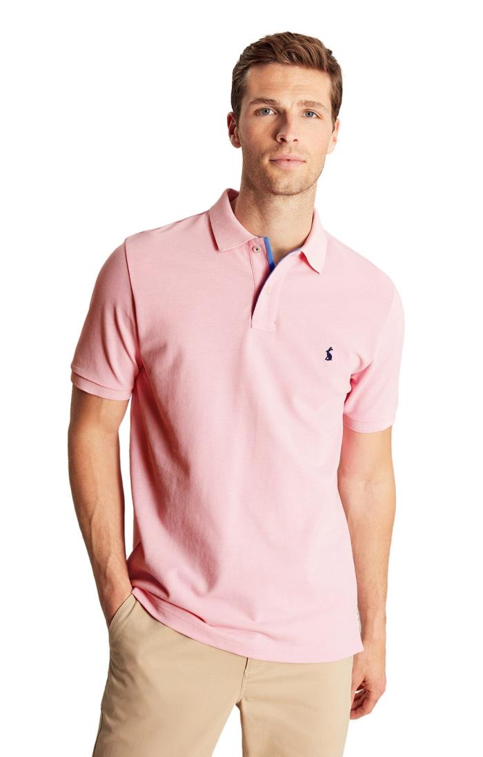 Joules pink outlet polo shirt