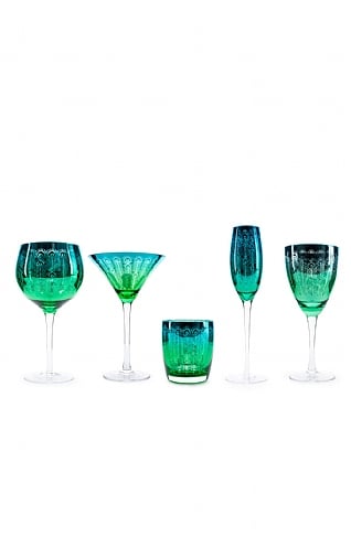 Artland Peacock Set Of 2 Gin Glasses