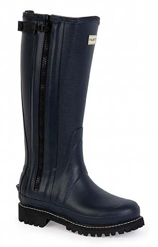 hunter balmoral full zip rubber wellington boots