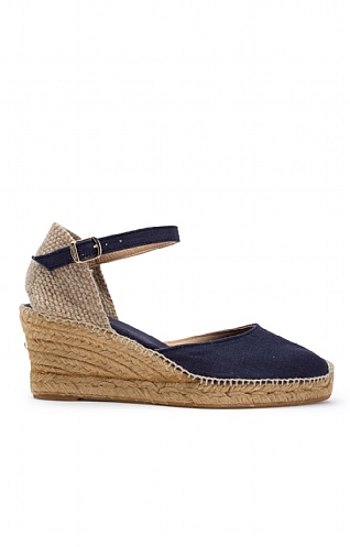 Navy Linen Espadrilles