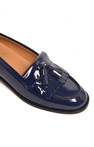 Navy patent sales loafers womens