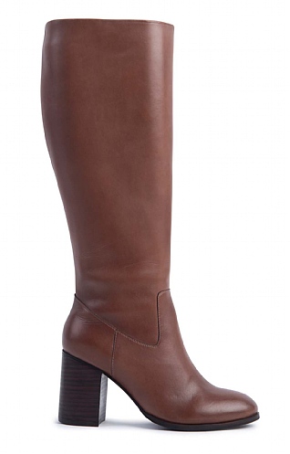 Ladies tan heeled on sale boots