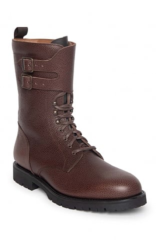 Mens brown leather outlet combat boots